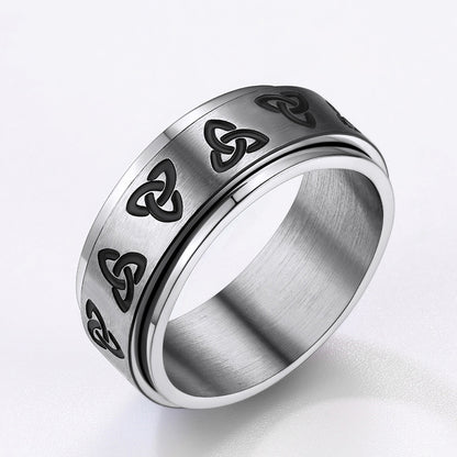 FaithHeart Celtic Knot Fidget Band Ring for Anxiety for Men FaithHeart