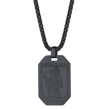 FaithHeart St. Christopher Dog Tag Necklace Medal Jewelry FaithHeart