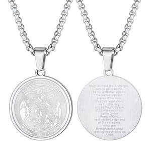 FaithHeart St. Michael Coin Necklace Medal Protection Pendant FaithHeart