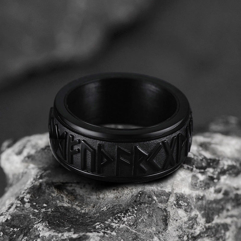 FaithHeart Norse Viking Rune Spinner Ring For Anxiety For Men FaithHeart