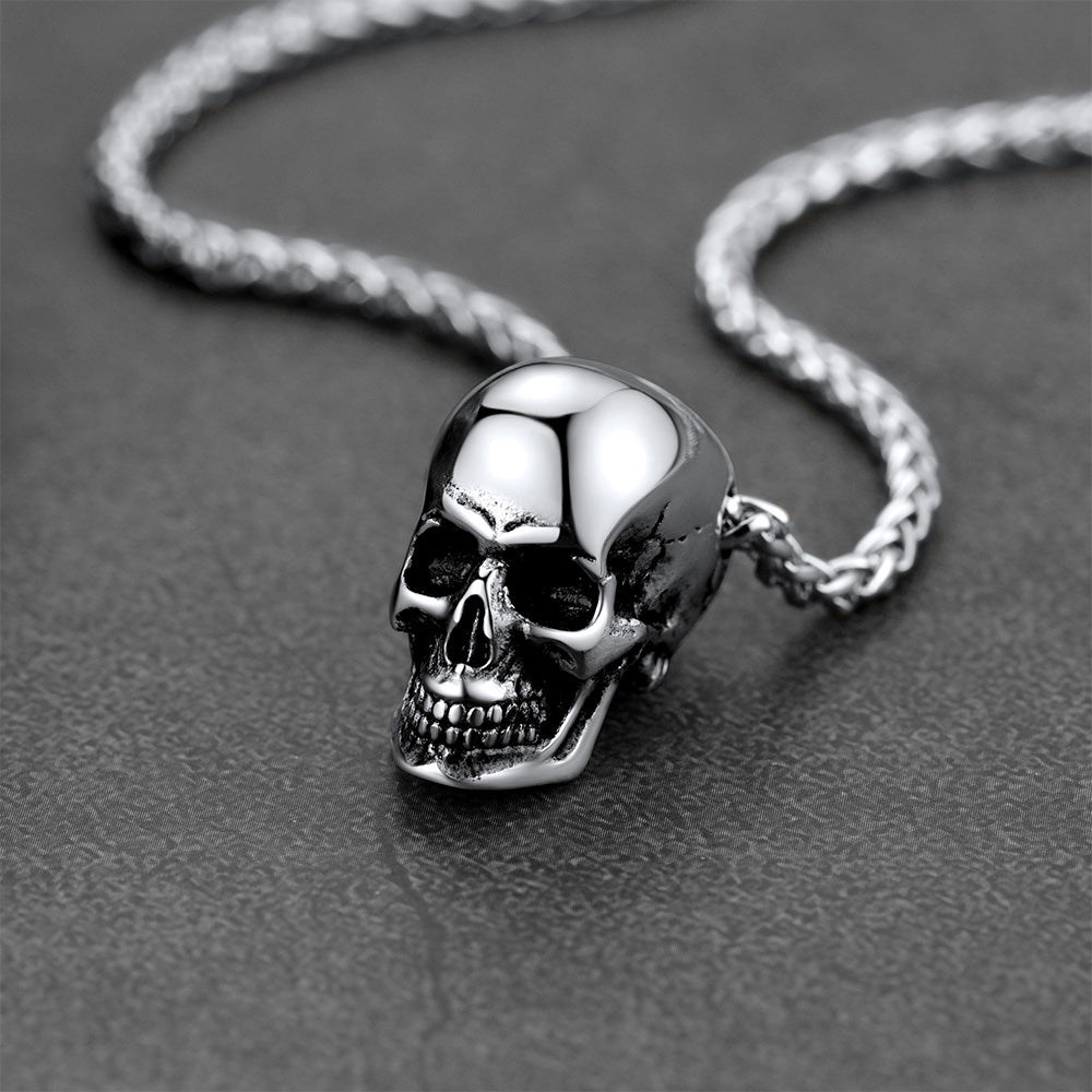 FaithHeart Gothic Skull Necklace For Men FaithHeart