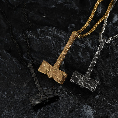 FaithHeart Viking Mjolnir Thor's Hammer Necklace Pendant For Men FaithHeart