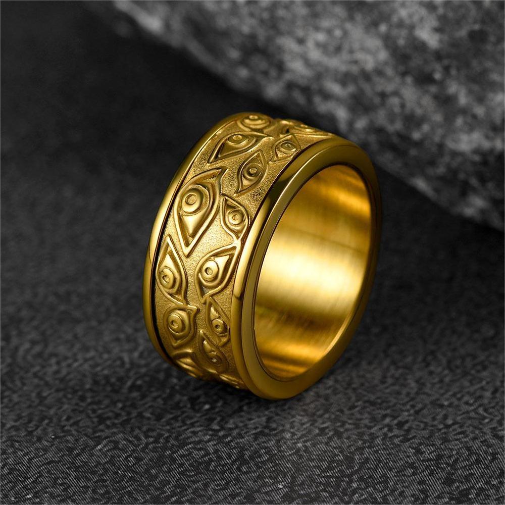FaithHeart Evil Eye Ring Fidget Anxiety Ring For Men FaithHeart