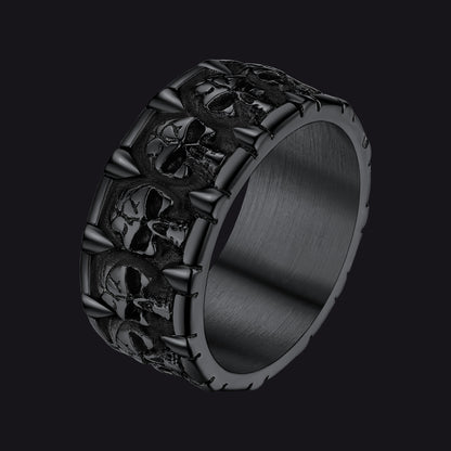 FaithHeart Gothic Skull Ring Stainless Steel Ring For Men FaithHeart