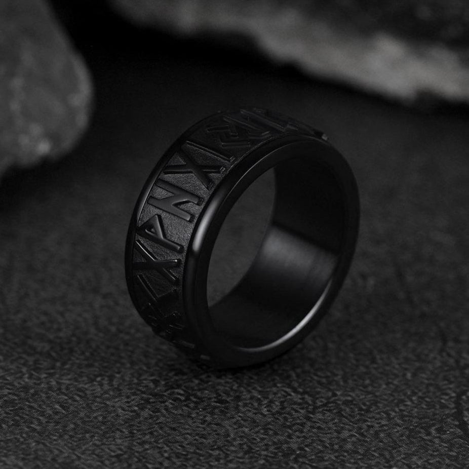 FaithHeart Norse Viking Rune Spinner Ring For Anxiety For Men FaithHeart