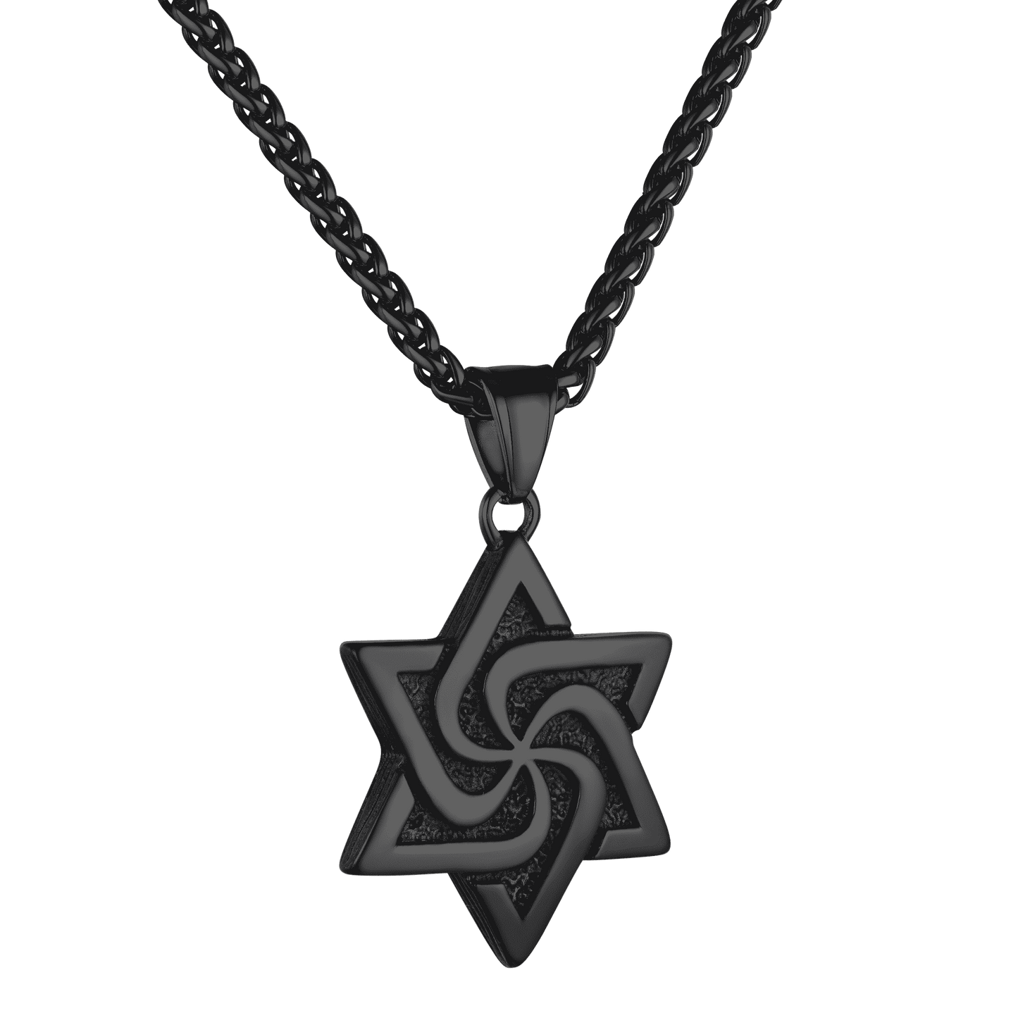 FaithHeart Retro Jewish Star Of David Necklace For Men FaithHeart