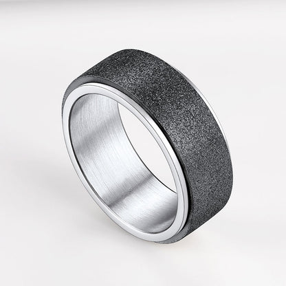 FaithHeart Glitter Finish Fidget Ring for Anxiety Stainless Steel FaithHeart