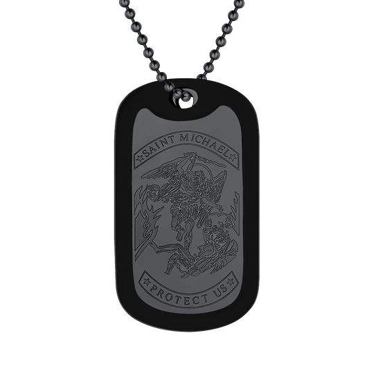 FaithHeart Military Saint Michael Necklace Dog Tag for Men FaithHeartimg