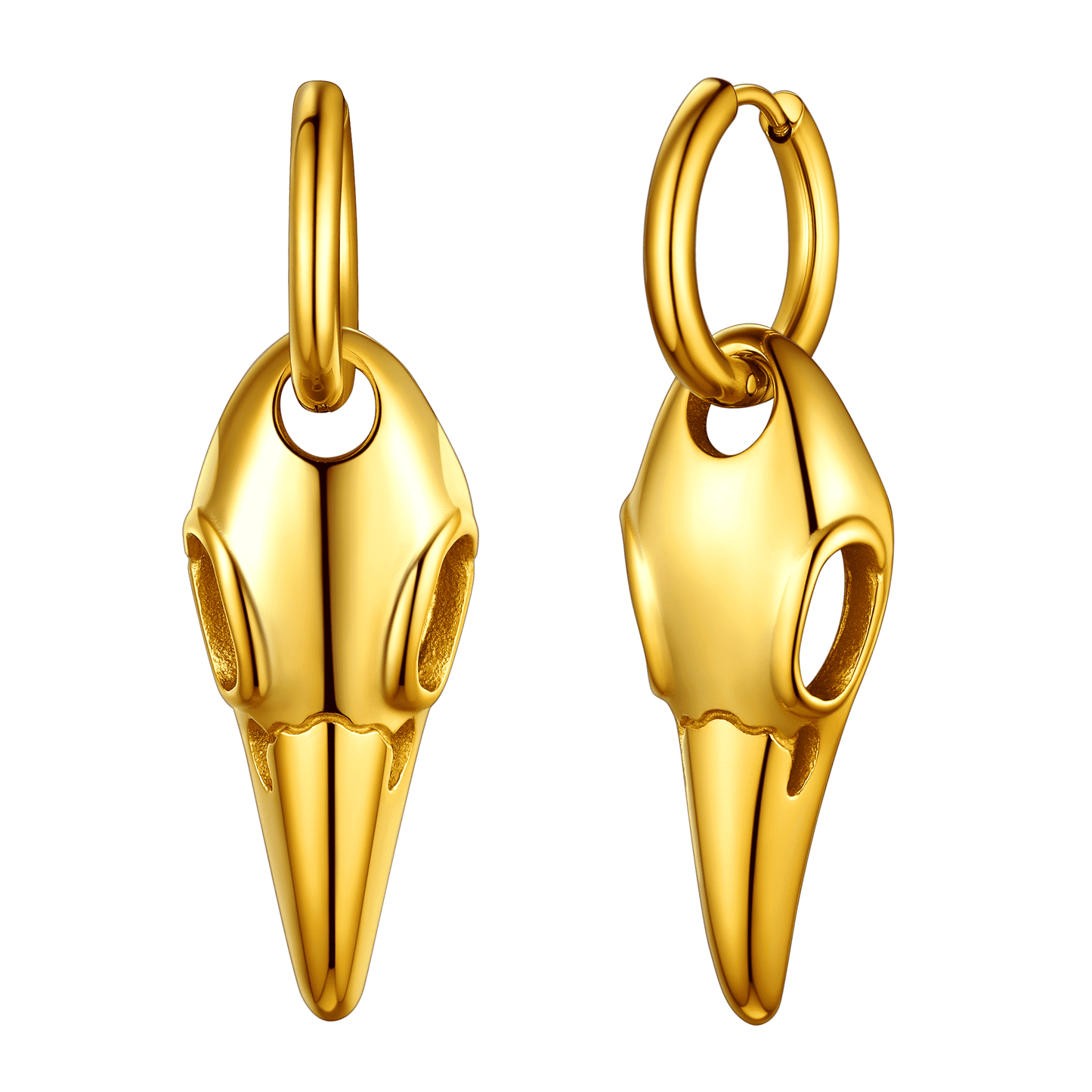 FaithHeart Gothic Raven Skull Earrings Viking Earrings for Men FaithHeart