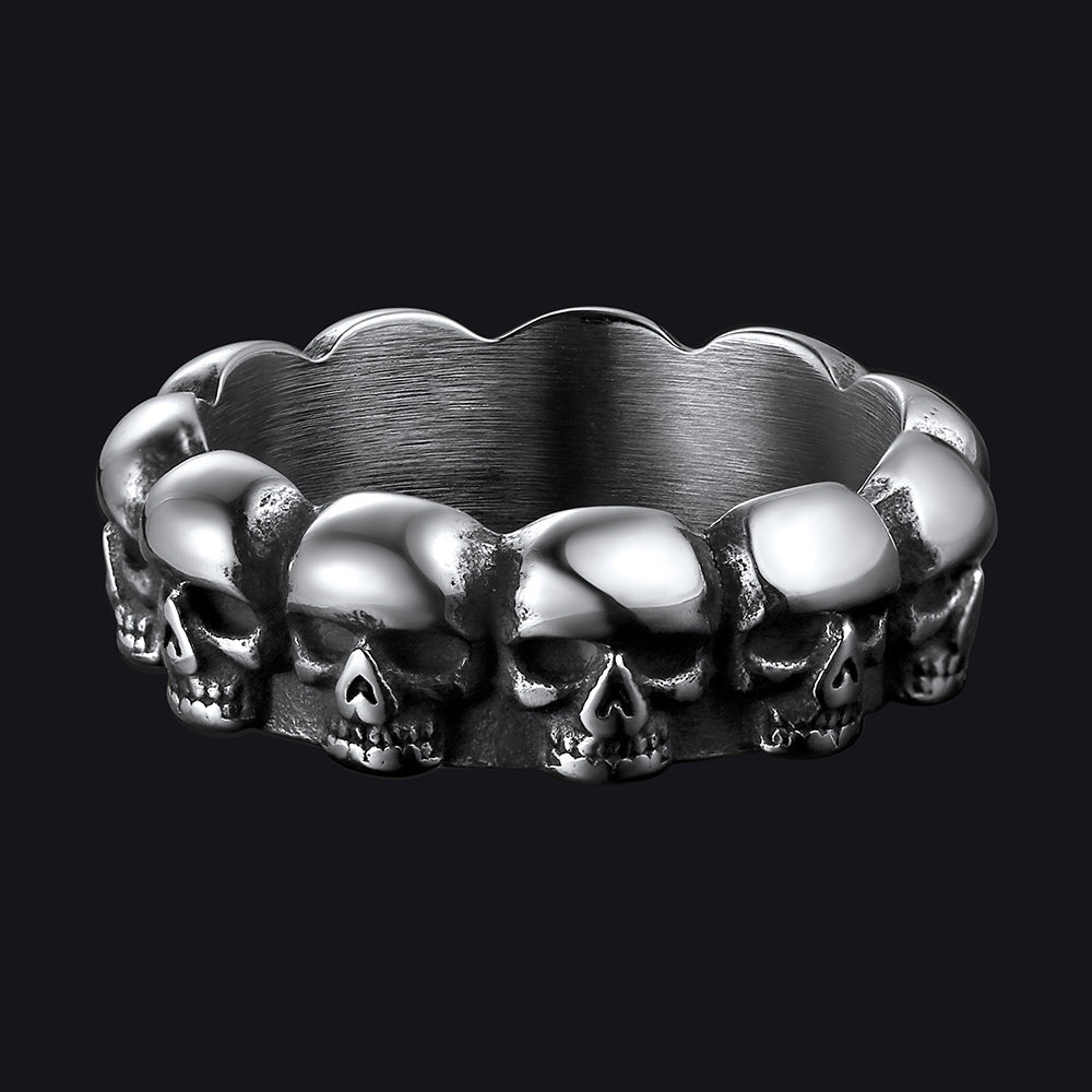 Gothic Punk Skull Ring Stainless Steel