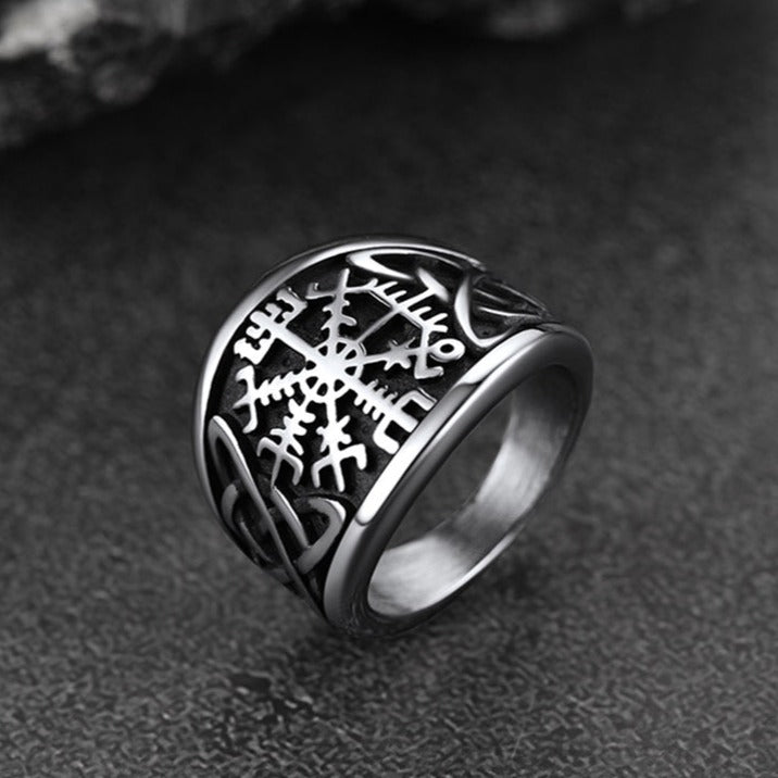 FaithHeart Viking Compass Ring with Celtic Knot for Men FaithHeart