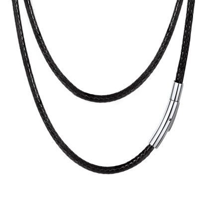 FaithHeart Braided Leather Chain Necklace Cord for Men 2MM/3MM FaithHeart
