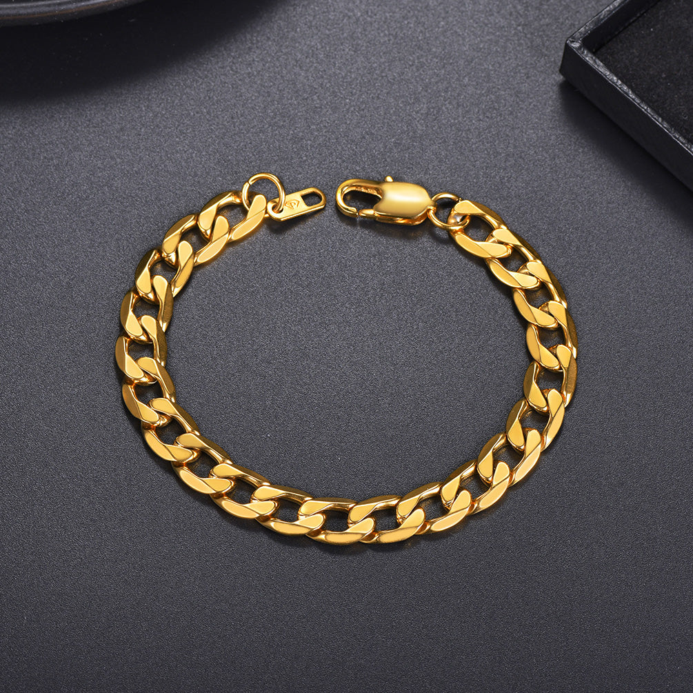 FaithHeart Cuban Link Bracelet Chain Bracelet For Men FaithHeart