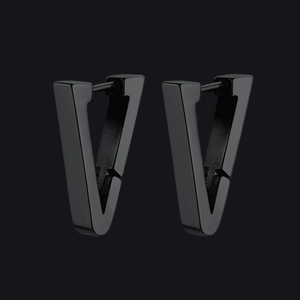 FaithHeart Men's Triangle Hoop Earrings Stainless Steel FaithHeart