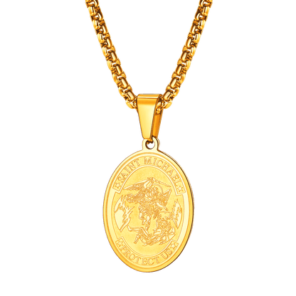FaithHeart St. Michael Necklace Archangel Michael Medal Pendant FaithHeart