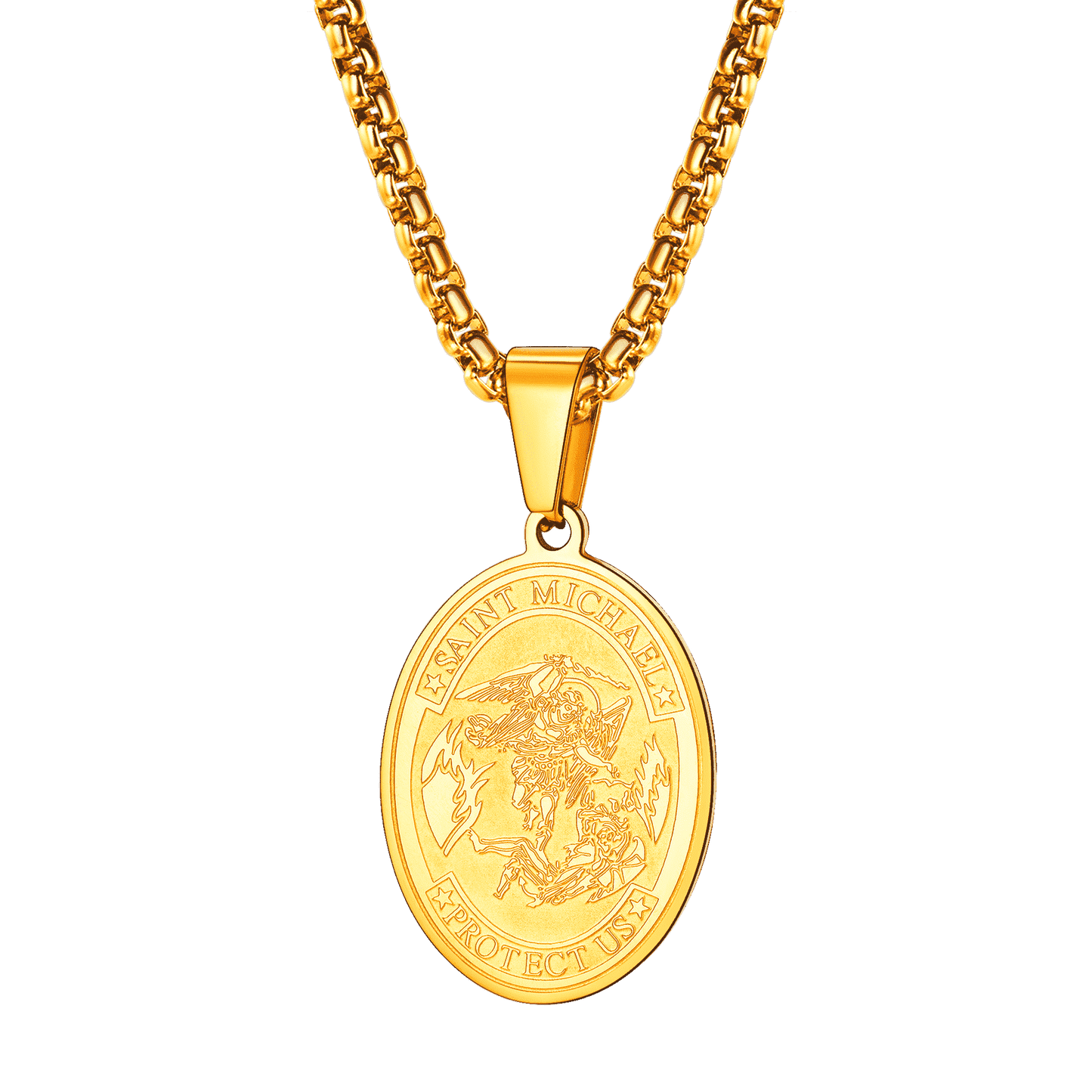 FaithHeart St. Michael Necklace Archangel Michael Medal Pendant FaithHeart