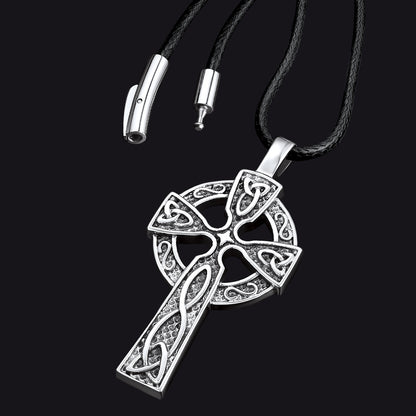 FaithHeart Celtic Knot Cross Necklace For Men FaithHeart