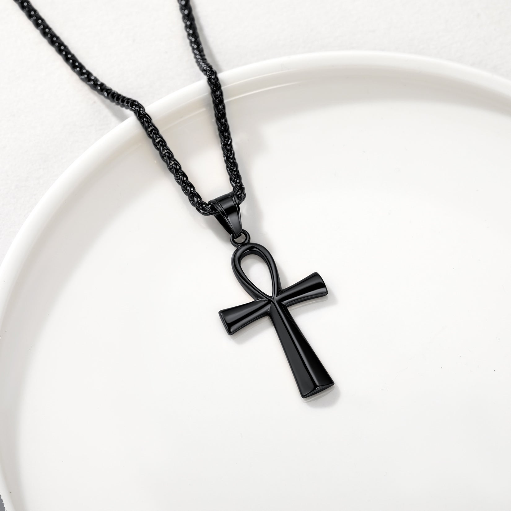 FaithHeart Egyptian Ankh Cross Necklace For Men FaithHeart