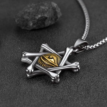 FaithHeart Vintage Star of David Necklace with Eye of God for Men FaithHeart