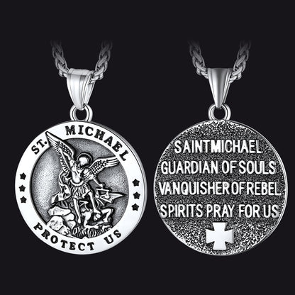 FaithHeart Archangel St. Michael Pendant Necklace for Men FaithHeart