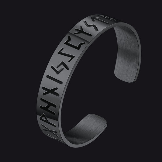 FaithHeart Viking Rune Cuff Bracelet For Men FaithHeart