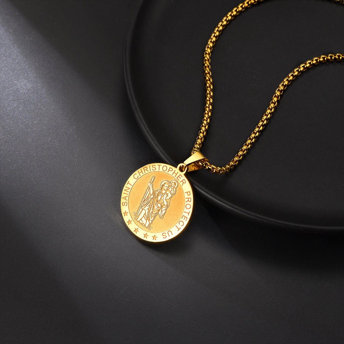 Saint Christopher Pendant Necklace for Men – FaithHeart Jewelry