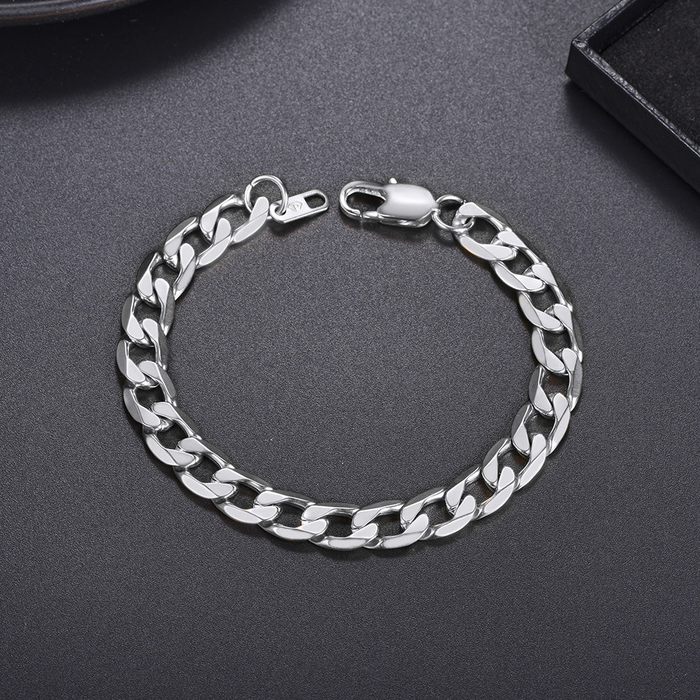 FaithHeart Cuban Link Bracelet Chain Bracelet For Men FaithHeart