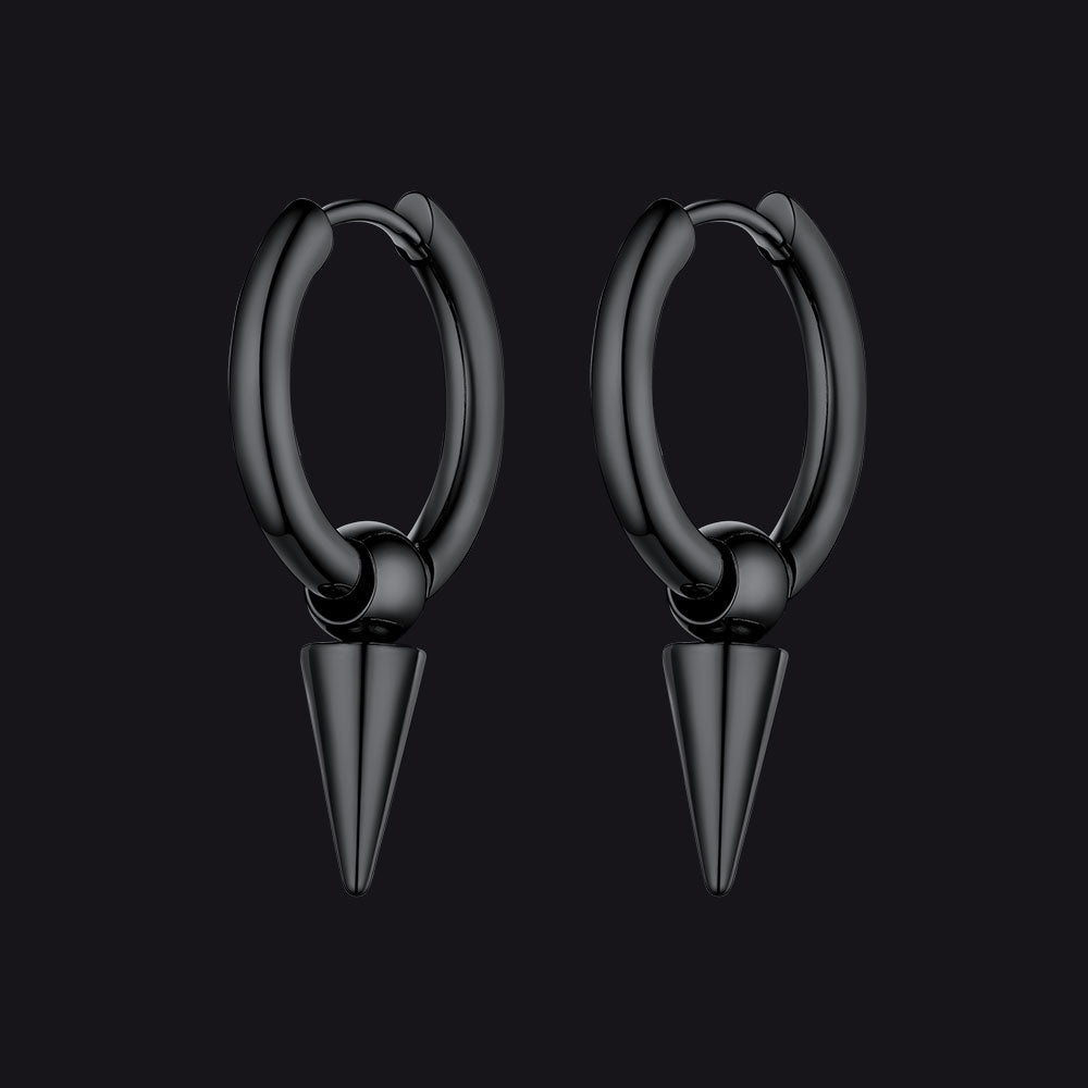 FaithHeart Punk Spike Hoop Earrings For Men FaithHeart