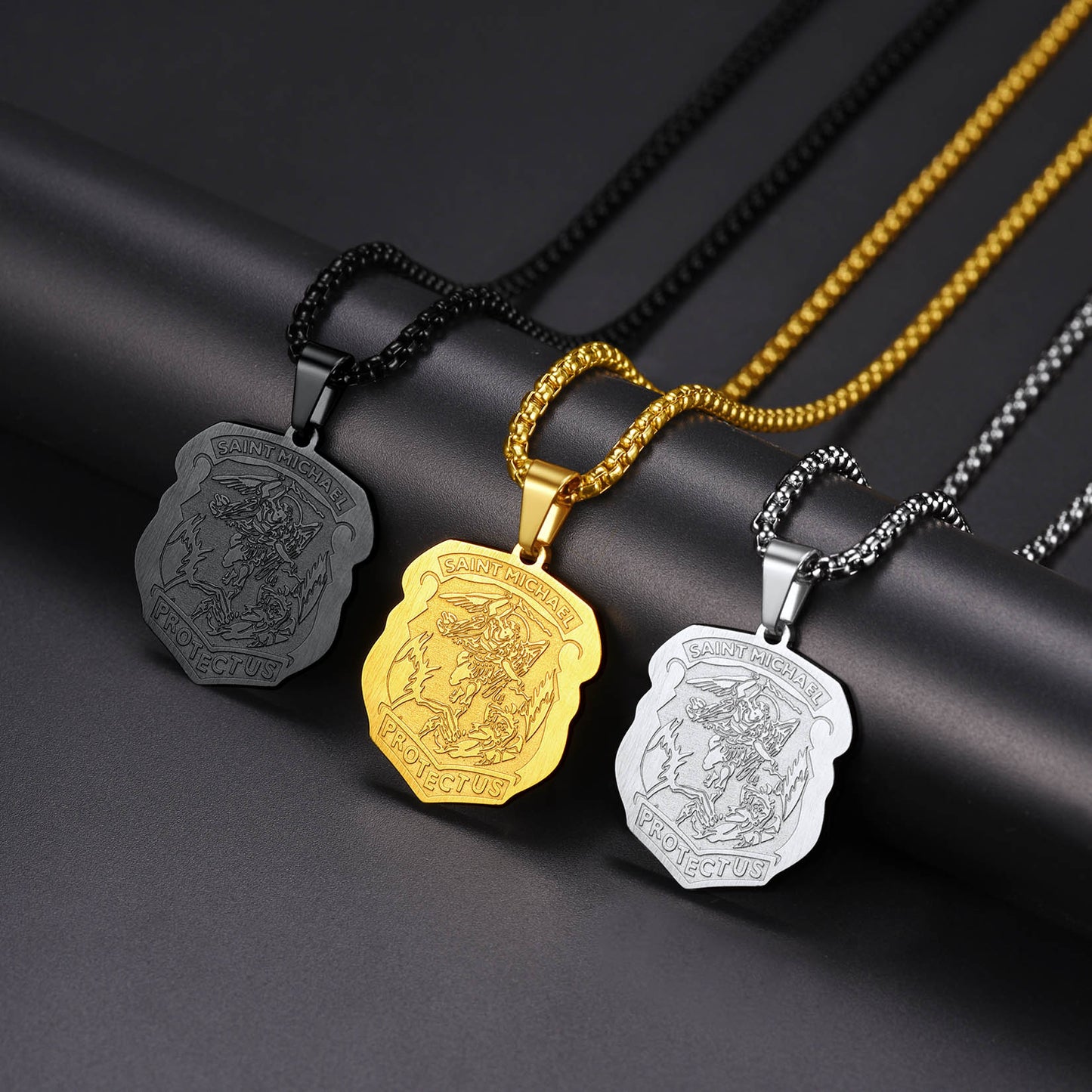 FaithHeart The Archangel St. Michael Necklace Medal Shield Pendant FaithHeart