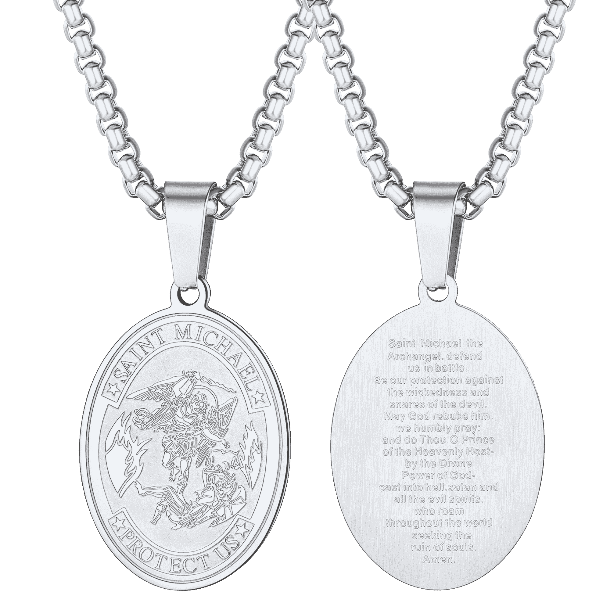 Archangel St. Michael Pendant Necklace Medal